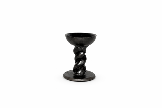 Twisted Black Candle Holder